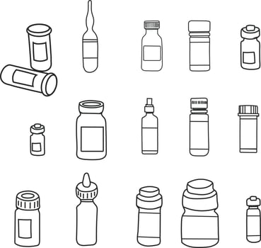 medical icons set. anti biotic, pharmarcy icon medical and anti biotics vector