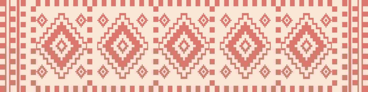 Southwest geometric colorful vintage pattern. Aztec kilim geometric square diamond pattern. Aztec kilim pattern use for border, carpet, area rug, tapestry, mat, home decoration elements. vector