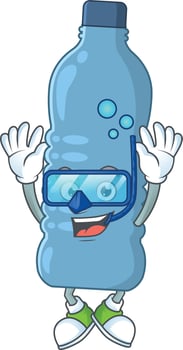 Mineral bottle Cartoon character vector
