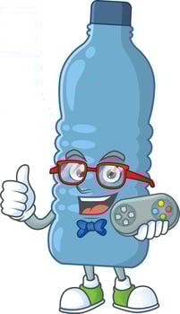 Mineral bottle Cartoon character vector