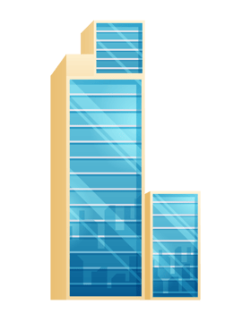 Futuristic Towers and buildings in modern style png