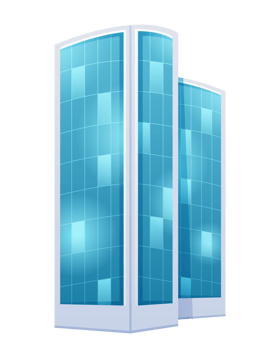 Futuristic Towers and buildings in modern style png