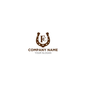 FC Horseshoe Logo Design Vector