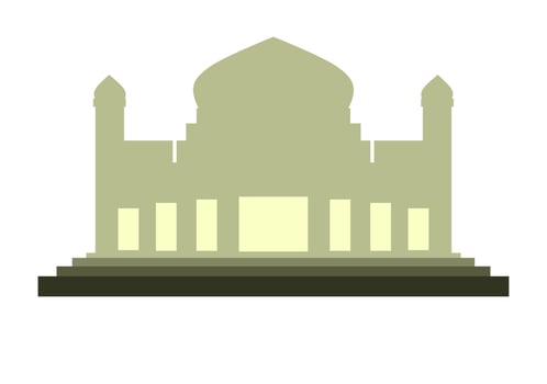 mosque illustration, mosque icon with elegant concept, perfect for ramadan or eid design vector