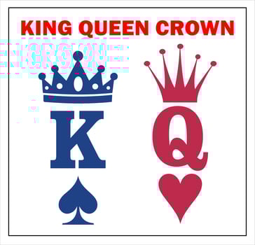 KING QUEEN CROWN vector