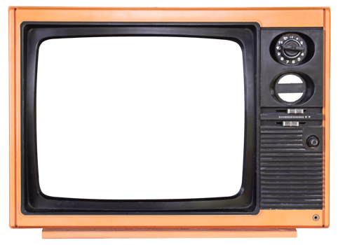 Old televition for decorative png