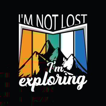 Hiking T-shirt Design vector