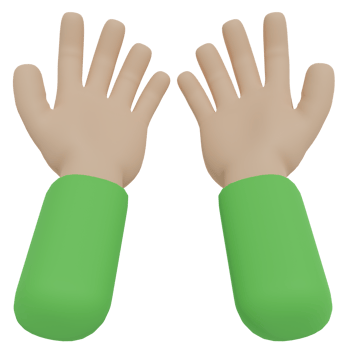 3D praying hand transparent background png