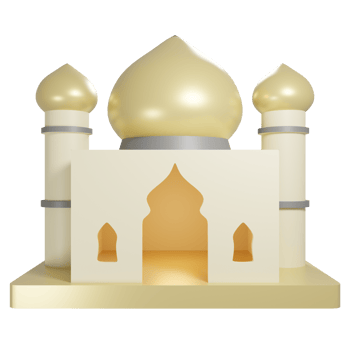 3D mosque transparent background png