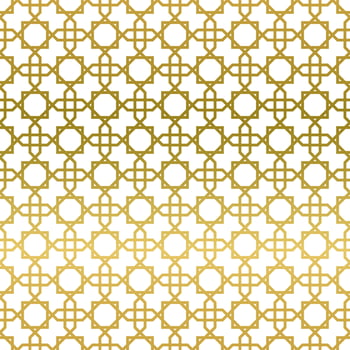 seamless islamic geometric pattern in gold color in transparent background. islamic theme. vector illustrations EPS10