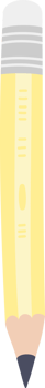 Yellow pencil, hand drawn illustration png