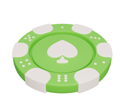 casino chip spade green 3d png
