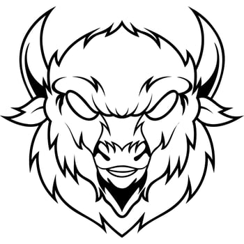 bull icon animal mascot vector