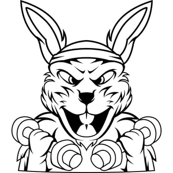 rabbit icon animal mascot vector