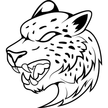 leopard icon animal mascot vector