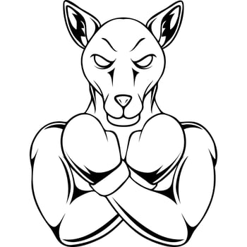 kangaroo icon animal mascot vector