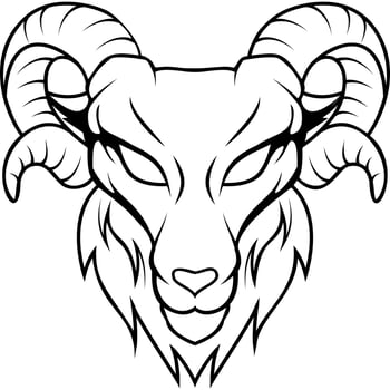 goat icon animal mascot vector