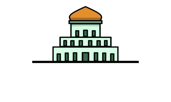 mosque illustration, mosque icon with elegant concept, perfect for ramadan or eid design vector