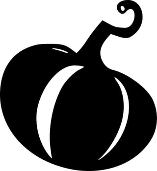 black pumpkin icon vector