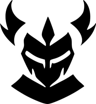 black and white of evil monster cartoon vector