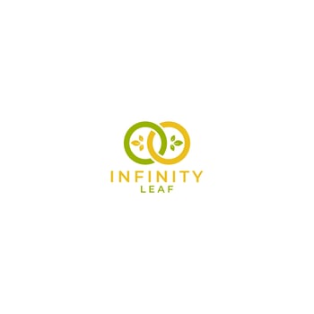 Infinity Leaf Logo Design Vector