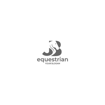 JB Horse Logo Design Vector