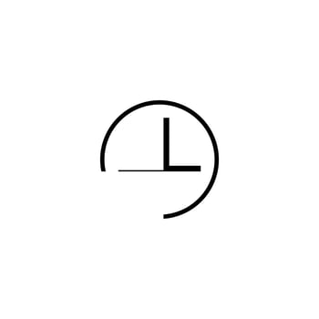wall clock abstract icon logo vector