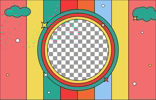 Colorful background with retro style color vector