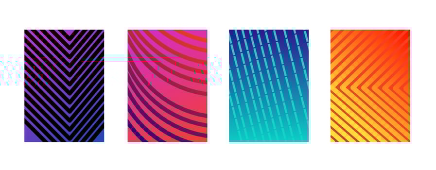 Minimal covers design. Colorful halftone gradients. Future geometric patterns. vector
