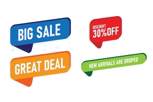 Banner label vector design