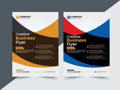 Vector flyer brochure business template for annual report with modern idea