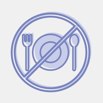 Icon fasting. Islamic elements of Ramadhan, Eid Al Fitr, Eid Al Adha. Icons in two tone style. Good for prints, posters, logo, decoration, greeting card, etc. vector