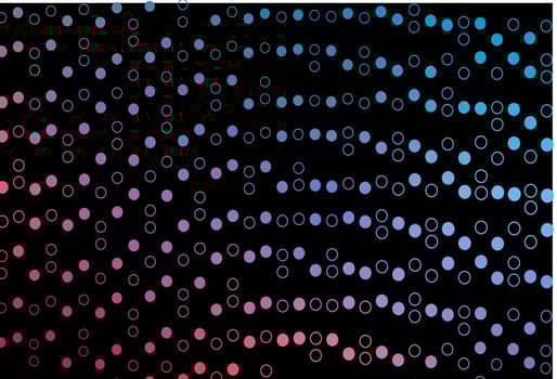 Dark Blue, Red vector background with bubbles.