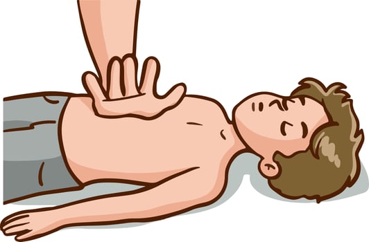 first aid response in case of accident vector