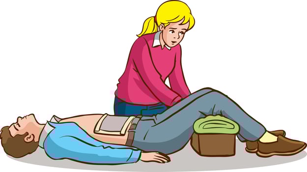 first aid response in case of accident vector