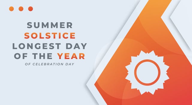 Summer Solstice. Longest Day of the Year Celebration Vector Design Illustration for Background, Poster, Banner, Advertising, Greeting Card