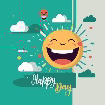 International Day of Happiness flat vector illustration