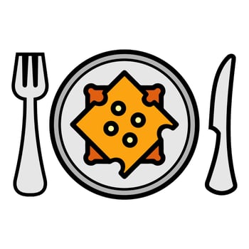 Illustration Vector Graphic of bread cheese, sandwich food, dish snack icon
