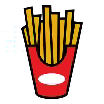 Illustration Vector Graphic of french fries, chips potatoes, food fast food icon