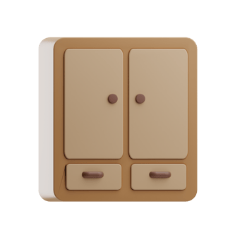 home furniture wardrobe illustration 3d png