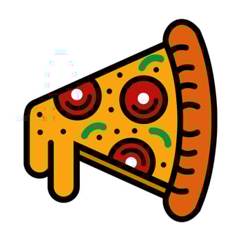Illustration Vector Graphic of pizza food fast, food italian food icon