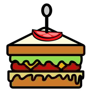 Illustration Vector Graphic of sandwich bread, bikini snack, food icon