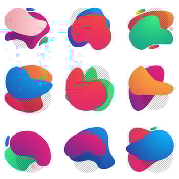 Basic shape gradient colorful ornament for ads vector