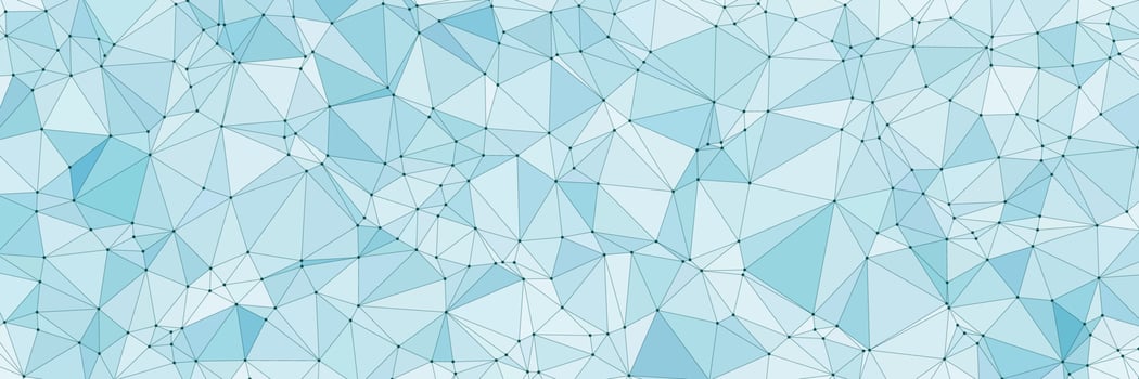 Abstract blue geometric background with triangle shape pattern and molecular vector