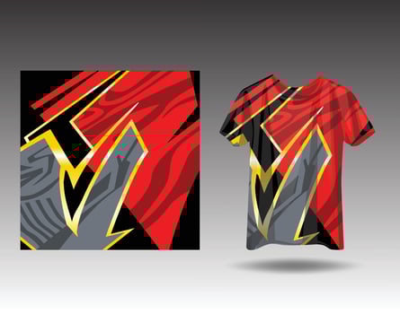 Tshirt sports design for racing  jersey  cycling  football  gaming vector