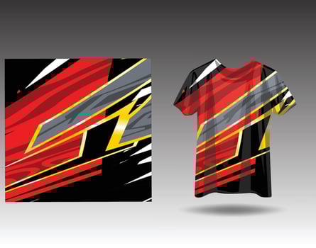 Tshirt sports design for racing  jersey  cycling  football  gaming vector