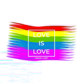 Lgbt flag brush pride background vector