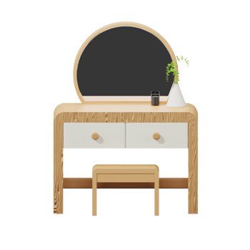 3D wooden dressing table png