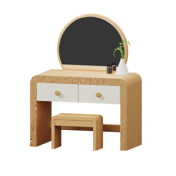3D wooden dressing table png