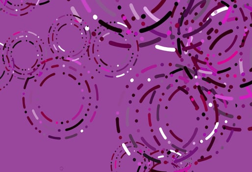 Light Pink vector template with circles.